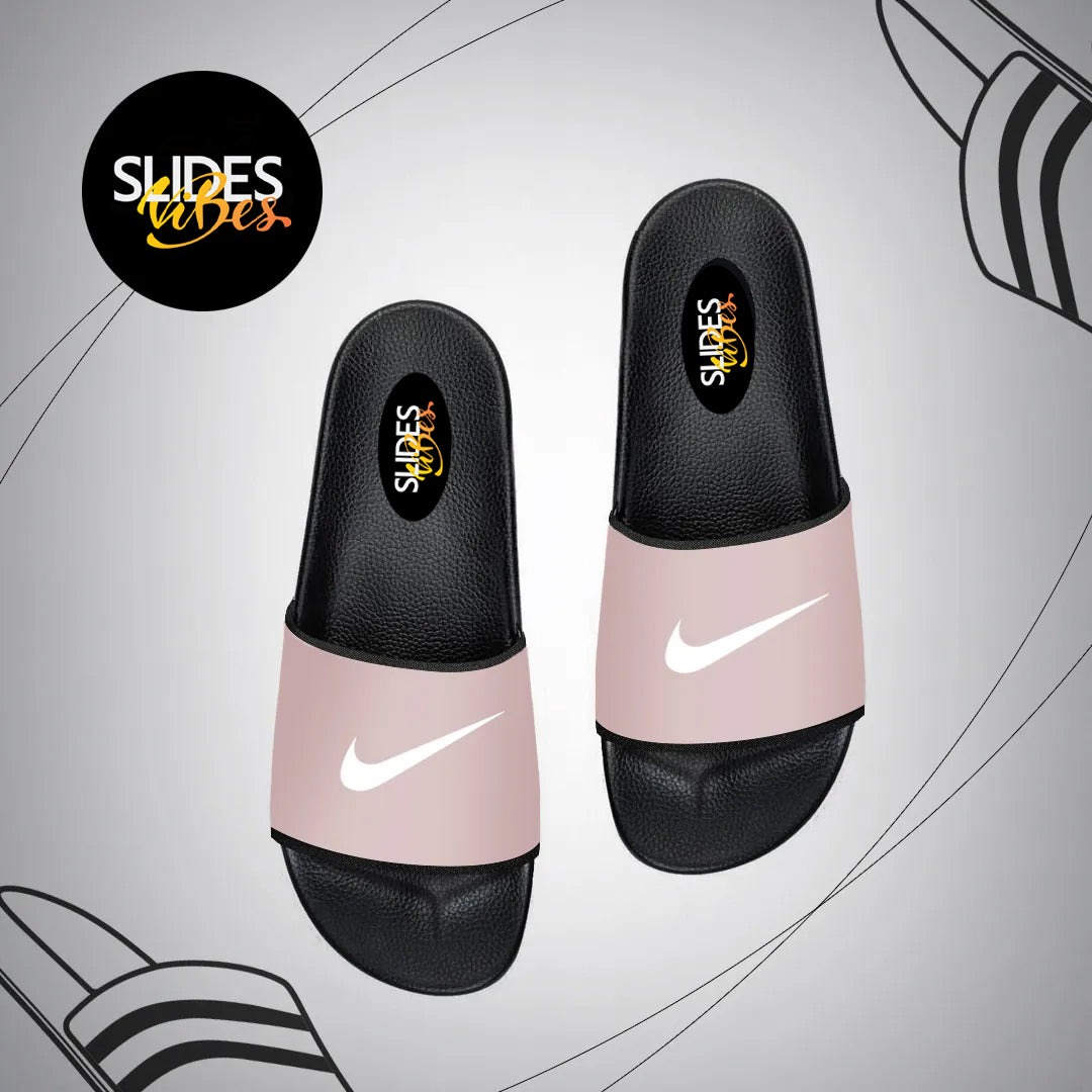 Pink Nike Printed Slides
