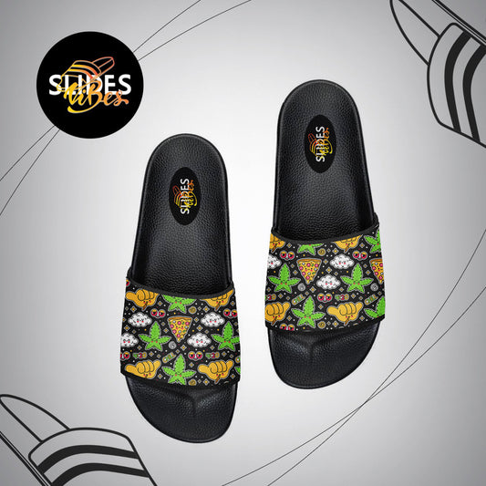 Pizza weed Art Printed Slides