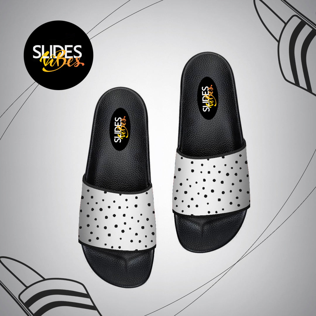 Black Polka Dot Printed Slides
