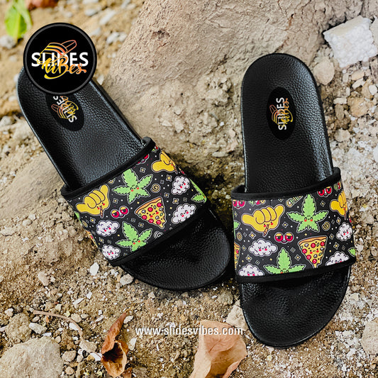 Pizza weed Art Printed Slides