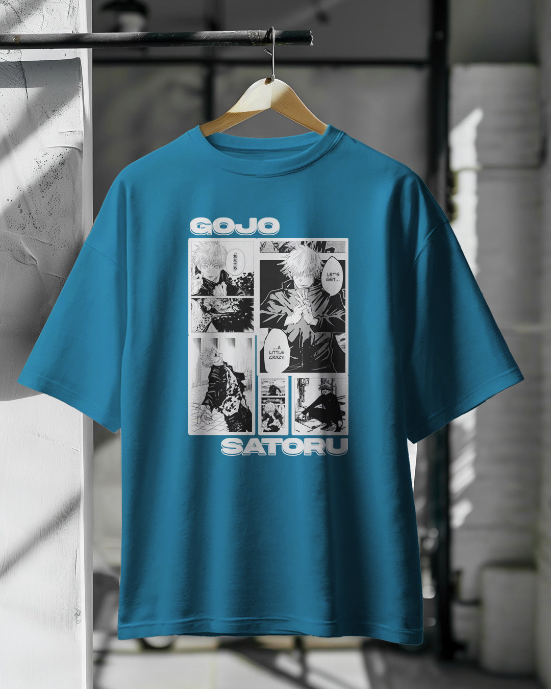 Gojo saturu print Drop Shoulder