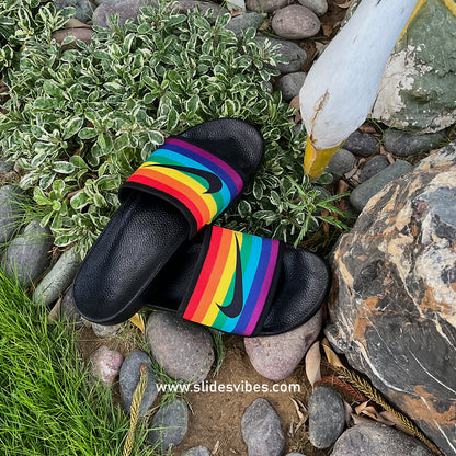 Rainbow Ni-ke Printed Slides
