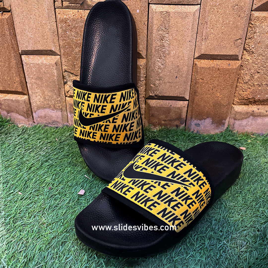 Ni-ke Yellow Base Printed Slides