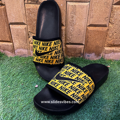 Ni-ke Yellow Base Printed Slides