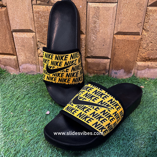Ni-ke Yellow Base Printed Slides
