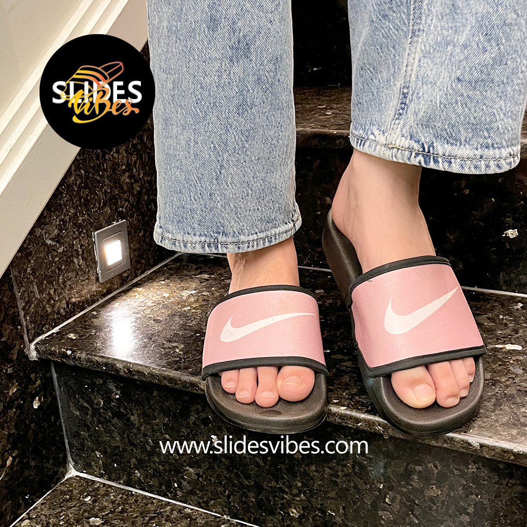 Pink Ni-ke Printed Slides