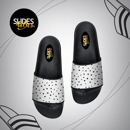 Black Polka Dot Printed Slides