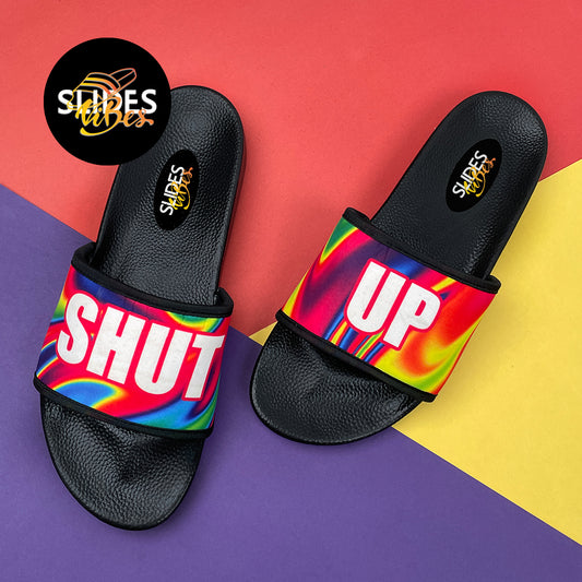 Shut up multicolor Art Printed Slides